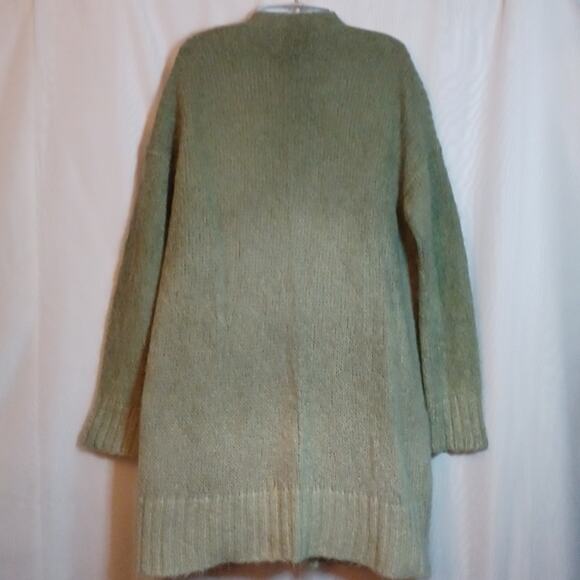 Anthropologie Alpaca & Merino Wool Two Tone Green Cardigan Size S. - Picture 10 of 14